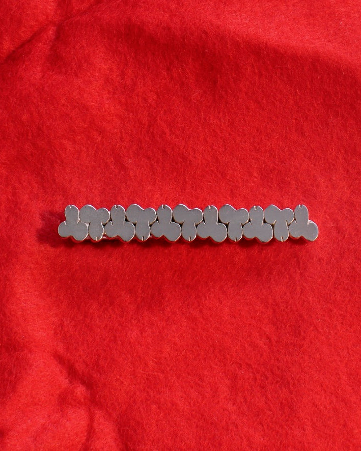 pinza de corbata plata de ley.