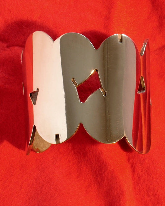 brazalete bronce baño rodio