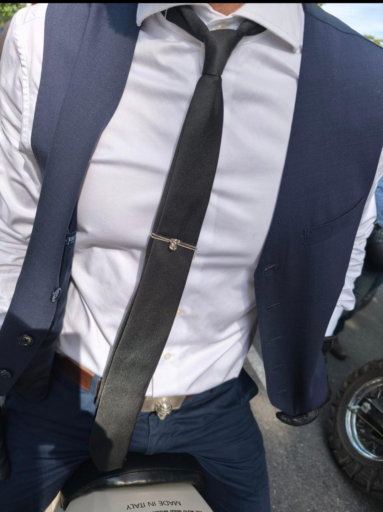 Pinza de corbata SYP plata de ley